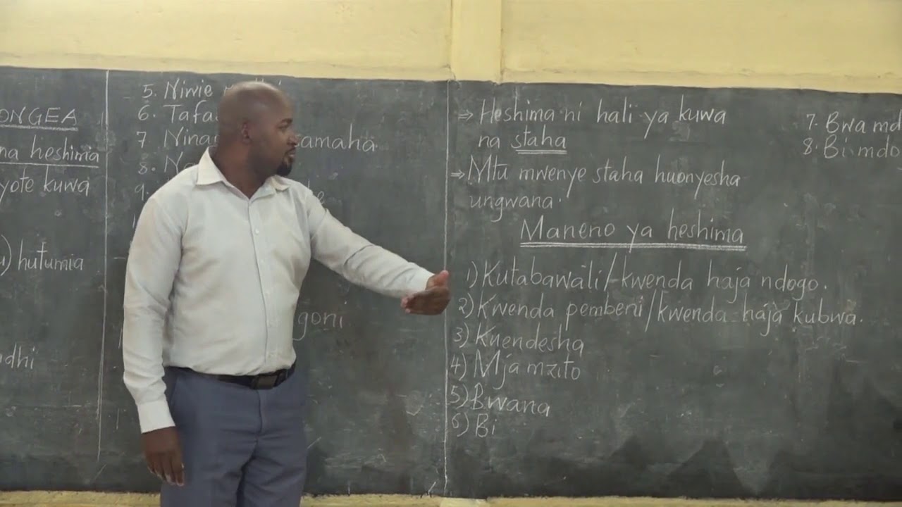 Kiswahili  Darasa la 5 - Maneno ya Adabu na Heshima