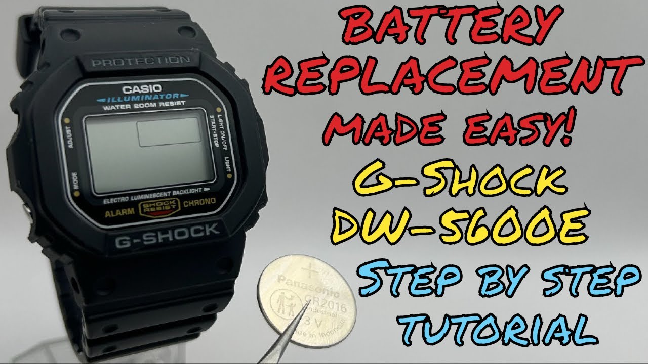 Замена батареи в часах G Shock DW-5600E стала проще! Пошаговая инструкция (модуль 3229)