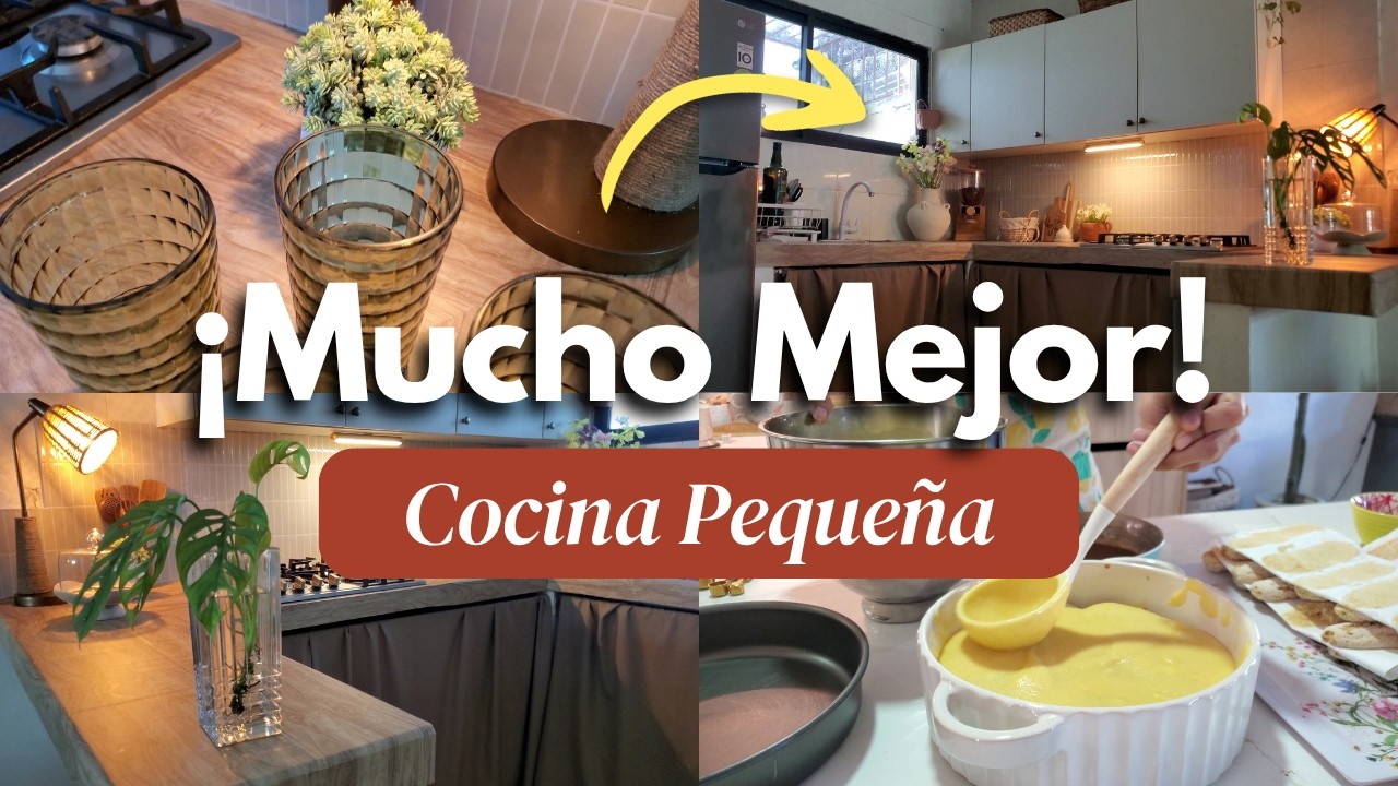 Una COCINA peque&ntilde;a y bonita con IDEAS f&aacute;ciles | Receta para un postre hecho en casa | Kitchen Ideas