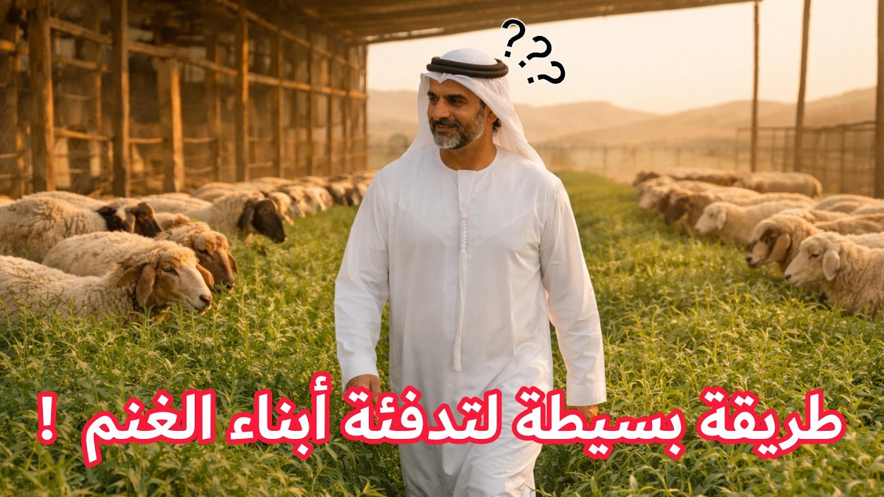🔵  أخطر فترة على مواليد الأغنام! هكذا أتعامل مع البرد في المزرعة ❄️🐏