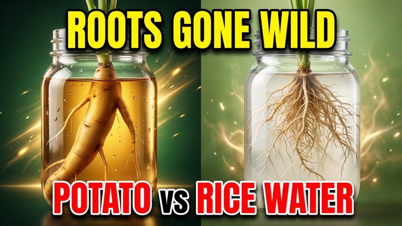 BOILED POTATO WATER vs RICE WATER – The Root Growth Test That Changed Home Gardening Forever!