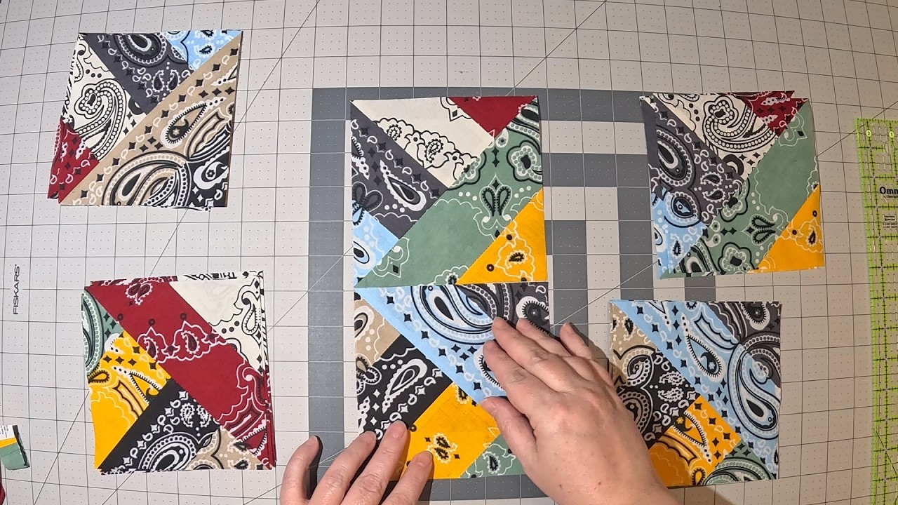 AMAZING Patchwork Out of Bandanas! Perfect Picnic Blanket Idea