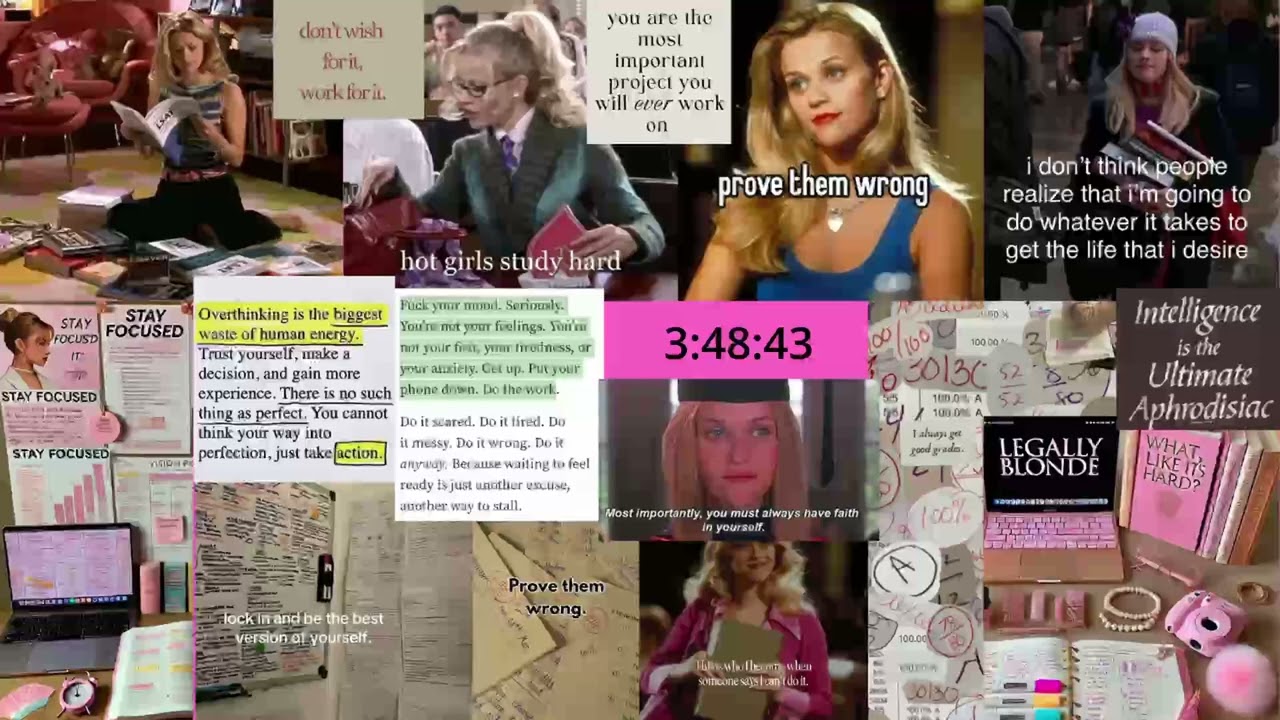 What, Like It’s Hard? 💖 | Legally Blonde 4 Hour Study Timer