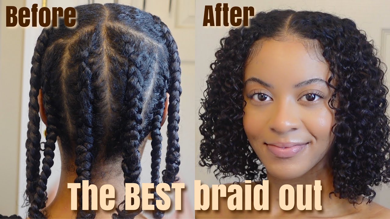 PERFECT BRAID OUT FOR SHORT CURLY HAIR | DEFINED CURLS 3C-4A HAIR