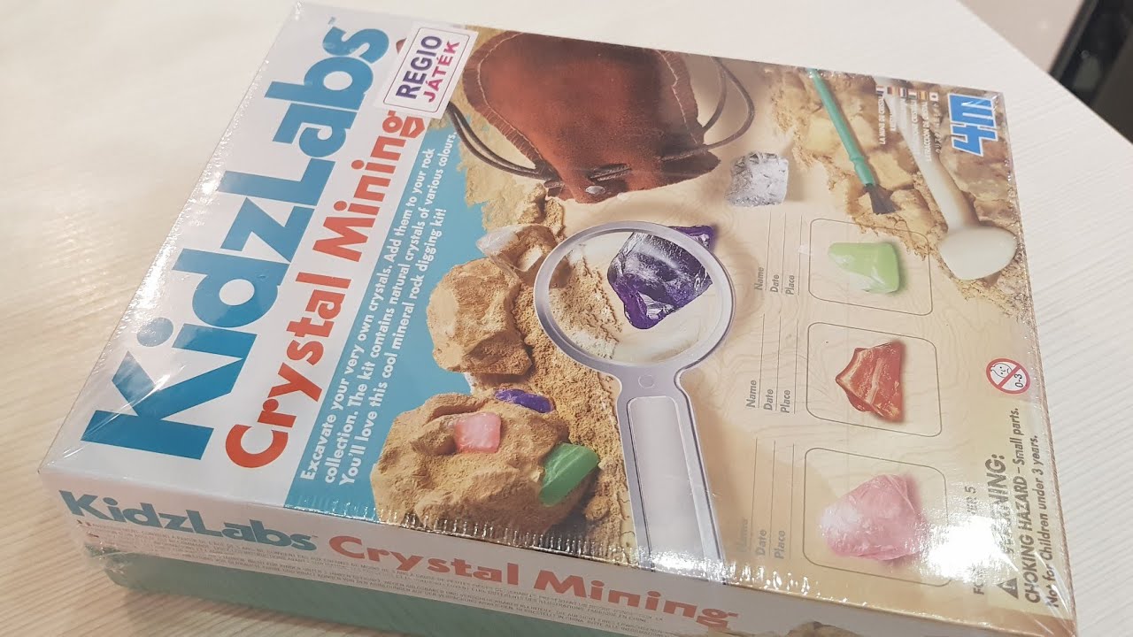 Kidzlabs Crystal Mining Experiment 4M Unboxing