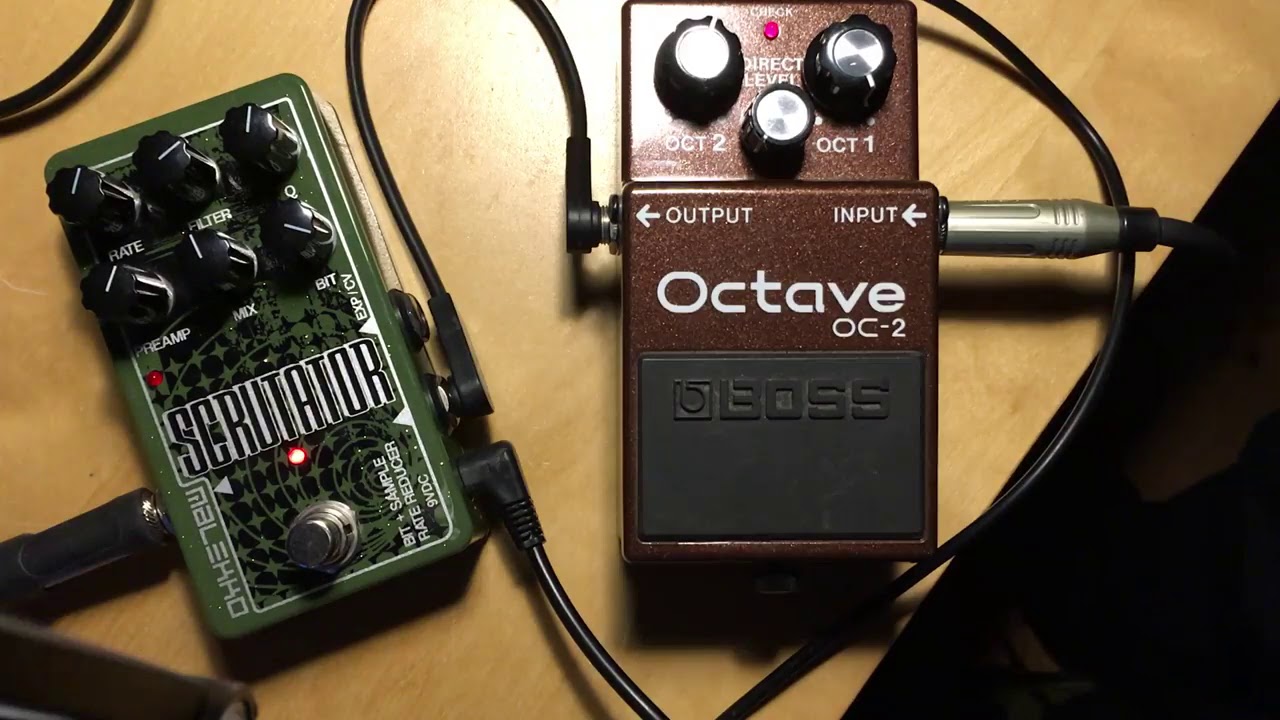 BOSS OC2 into the MALEKKO SCRUTATOR on Bass 💛👾💛