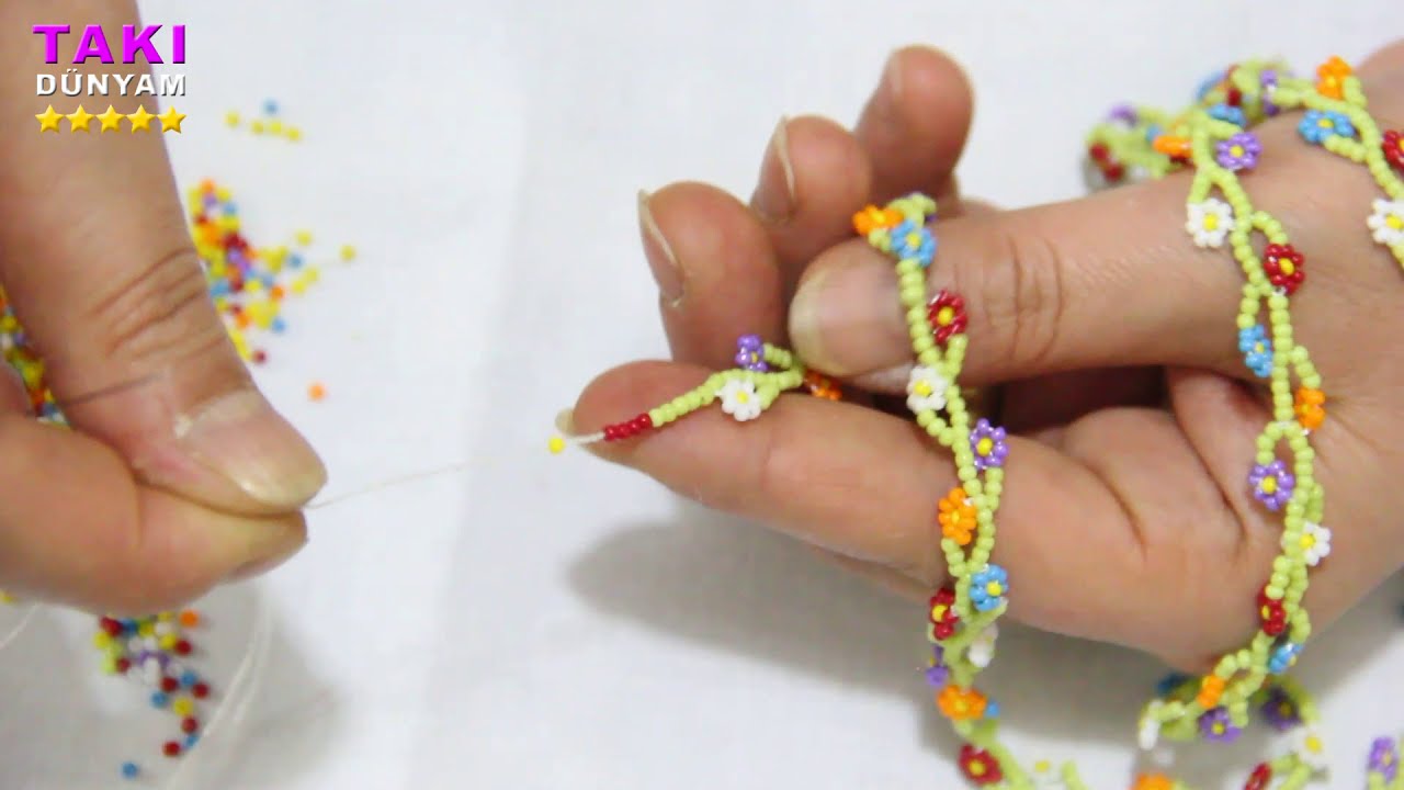 Takı Tasarımı-Bahar Dalı Gözlük İpi Yapımı-ÖĞRETİCİ-TUTORİAL DIY-[DETAYLI VE SESLİ ANLATIM]