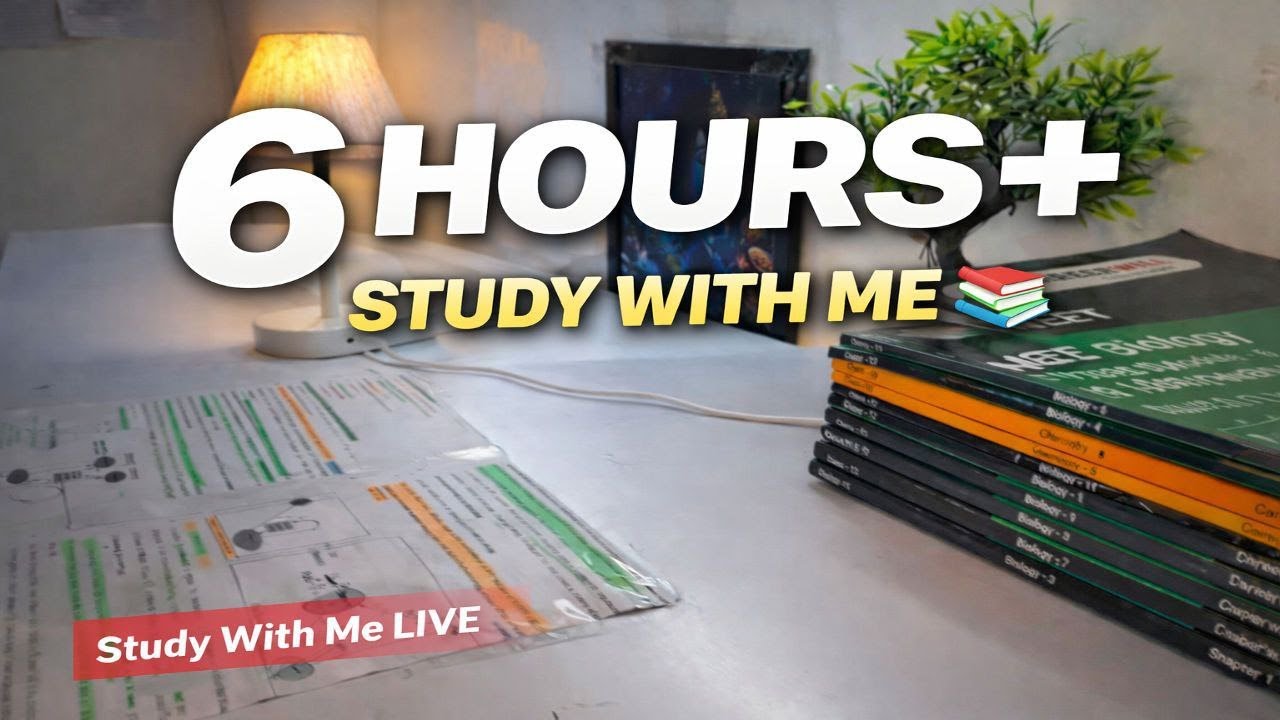 🔴 LIVE Study With Me 📚 | Real Time Study | NEET 2026 | JEE 2026 | Board Exam | Pomodoro 50/10