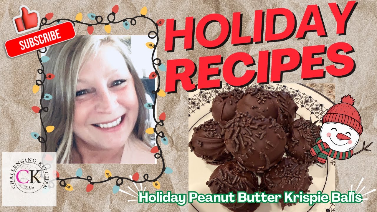 Holiday Peanut Butter Krispie Balls