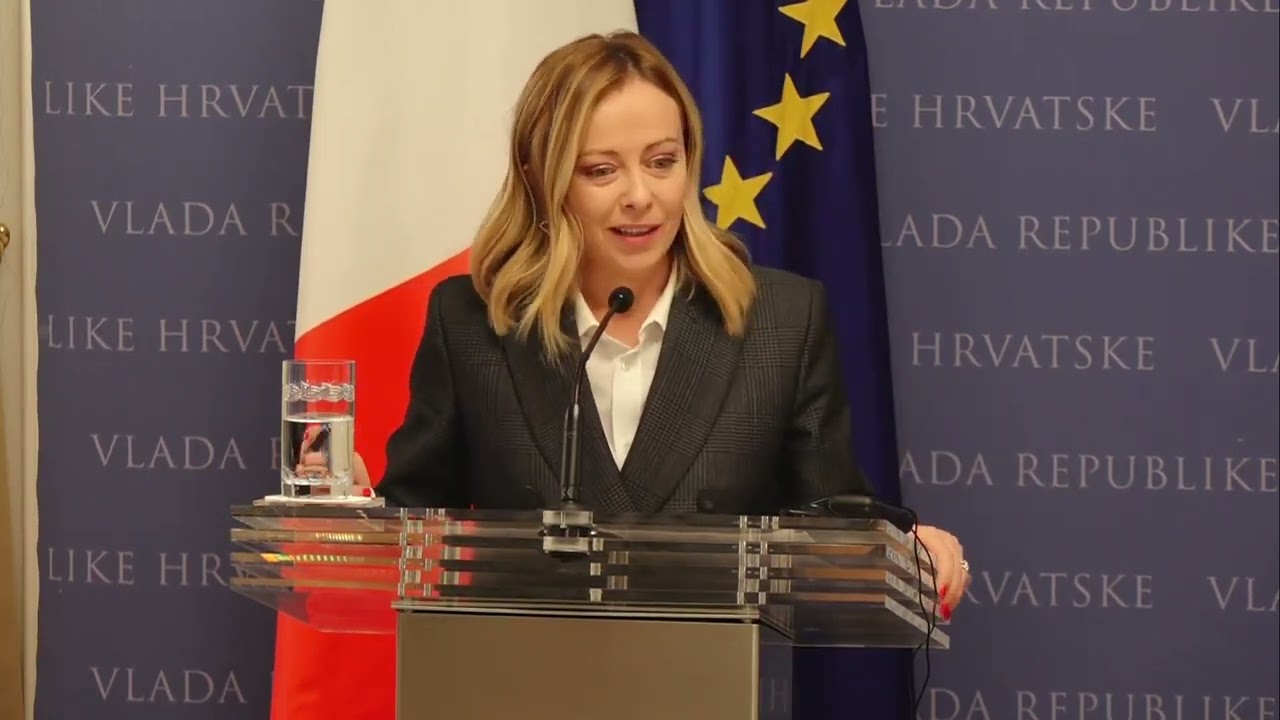 Zagabria, dichiarazioni congiunte di Giorgia Meloni con Primo Ministro Croazia, Andrej Plenković