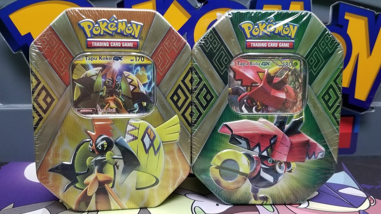 Tapu Tin Battle! Opening 2 Tins of Pokemon Cards!