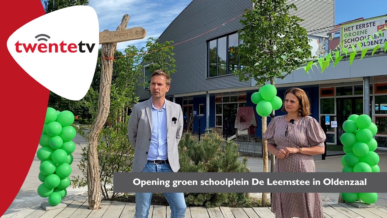 Basisschool De Leemstee in Oldenzaal opent groen schoolplein - Twente TV