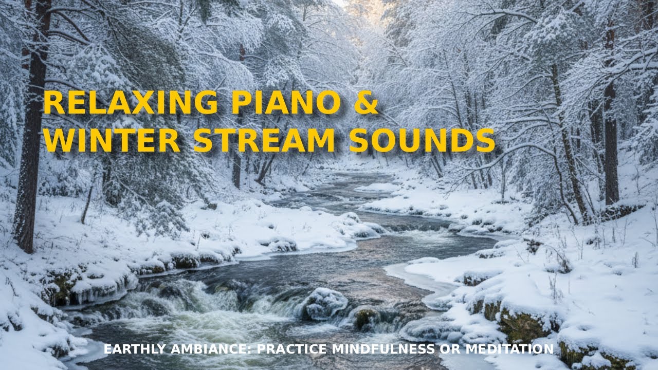Healing Winter Stream Peaceful Piano Music for Study and Relaxation