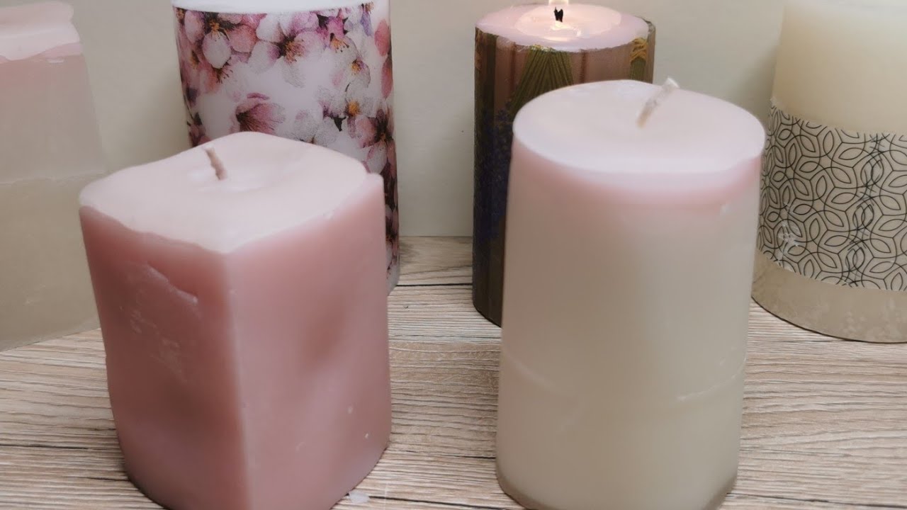 Kerzen gegossen aus Wachsresten...