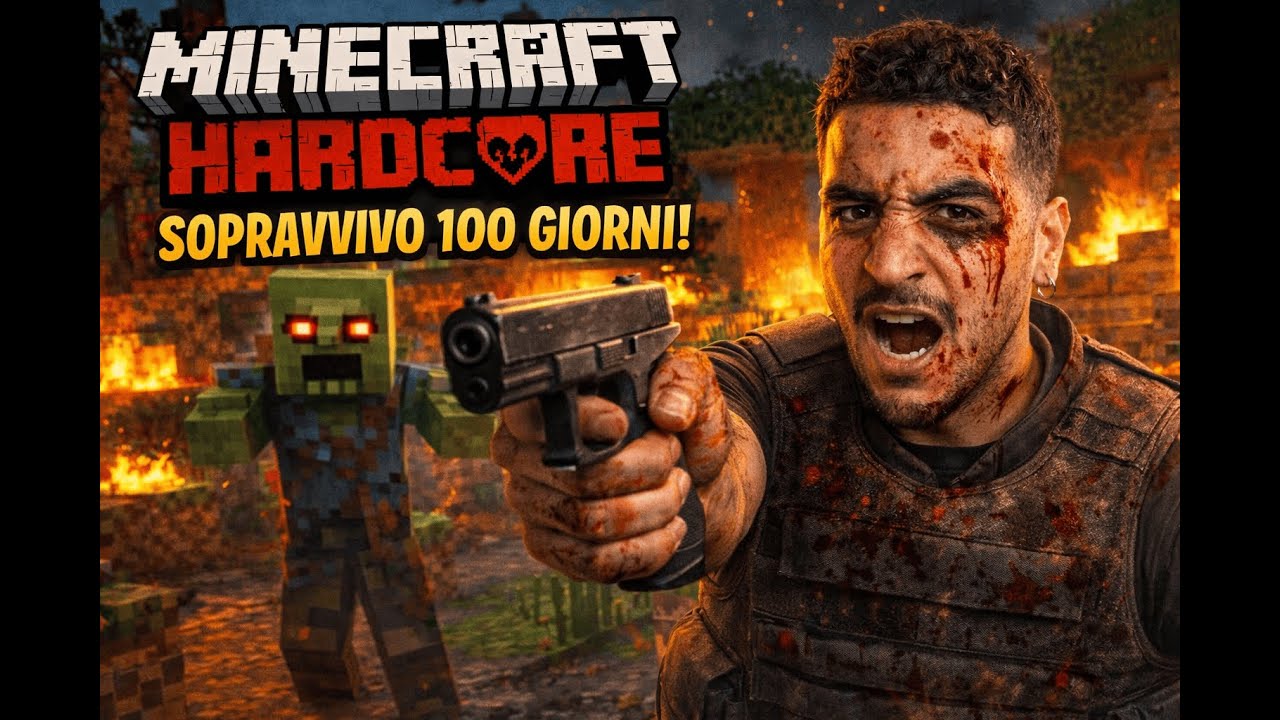 Provo a  Sopravvivere 100 Giorni in un’Apocalisse Zombie su Minecraft.