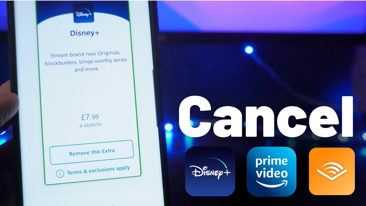 How to Cancel Amazon Prime, Disney Plus or Audible Through o2