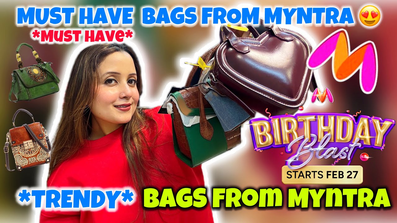Огромная подборка сумок от Myntra 😍 Офисные сумки, дамские сумочки, сумки через плечо, сумки-слин...
