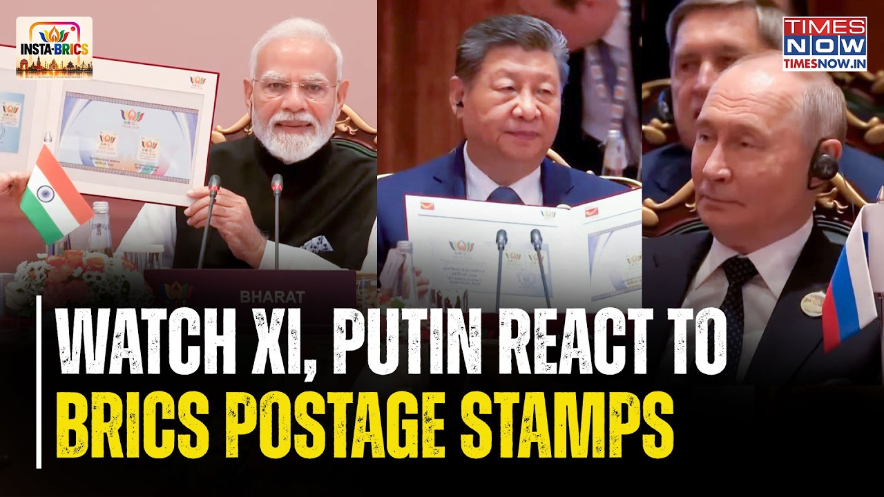 In Visuals: Xi, Putin Do This As India's Modi Releases Commemorative Postage Stamps At 18th BRICS