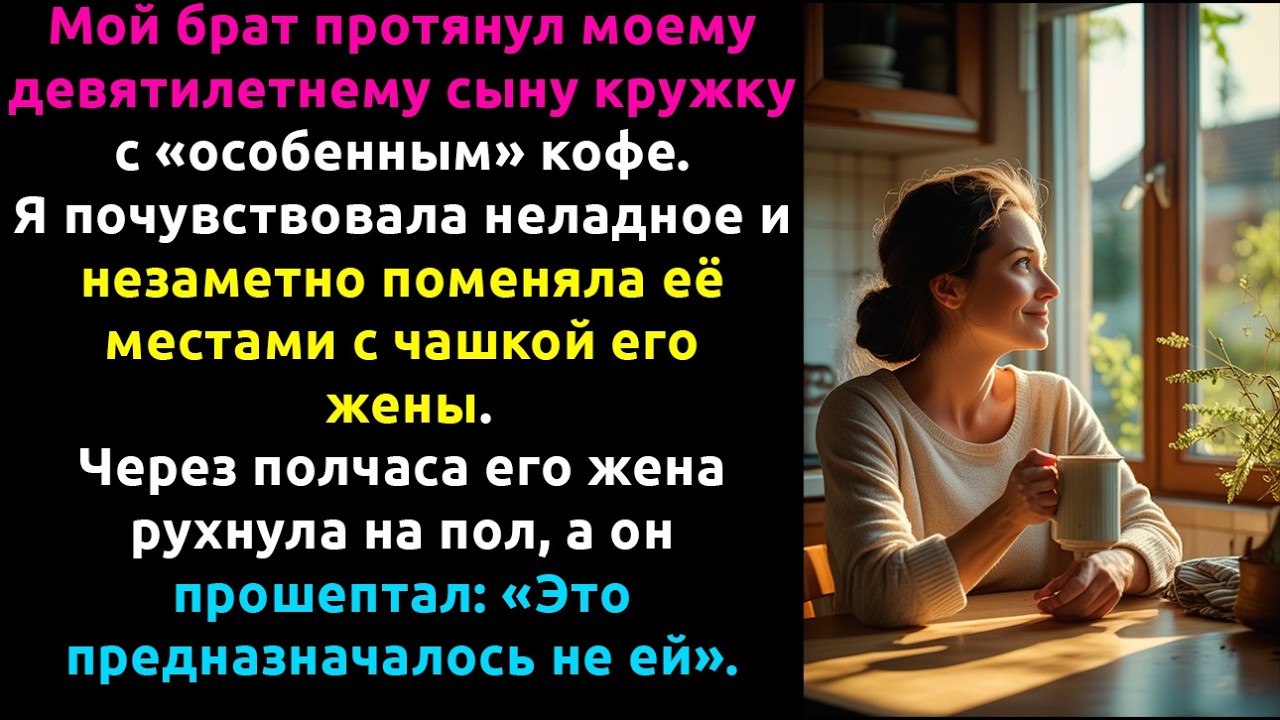 На семейном ужине я ЗАМЕТИЛА странную вещь в чашке сына...и это был мой единственный шанс его СПАСТИ