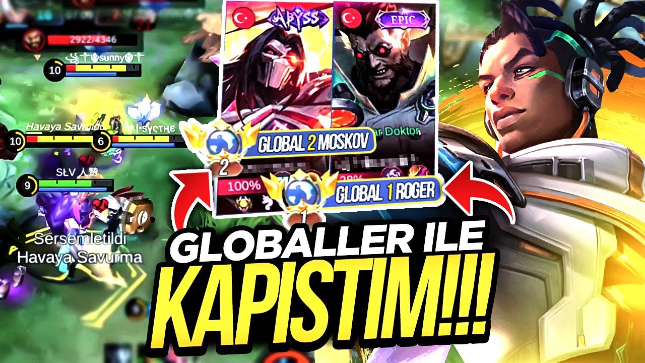 SALVATORE 🔥VS🔥 GLOBAL 1 ROGER & GLOBAL 2 MOSKOV!! HARD MAÇ!! TEK ATAN BRODY!! | SALVATORE MLBB 🔥
