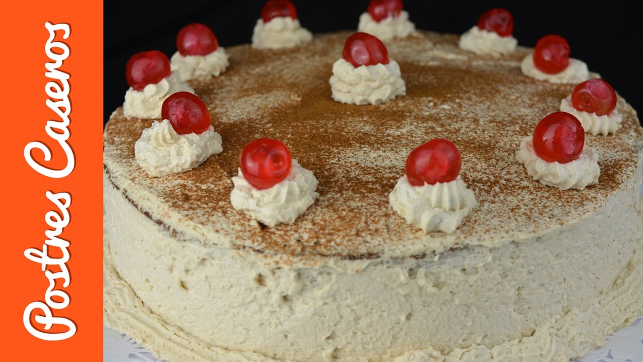 Tarta casera de café con whisky sin alcohol. Recetas para navidad