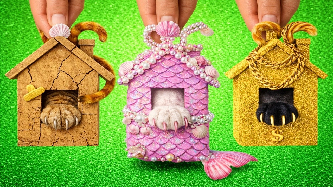 Secret Kitten Room 🐱🏠 Clever DIY Ideas for a Cozy Pet Space | 123 GO!