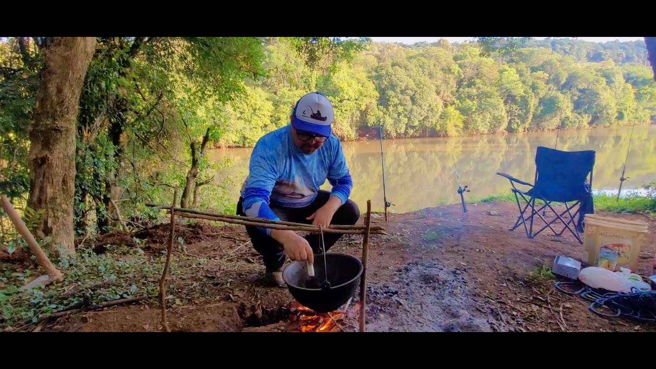 PESCAMOS E FIZEMOS PEIXE FRITO NA BEIRA DO RIO
