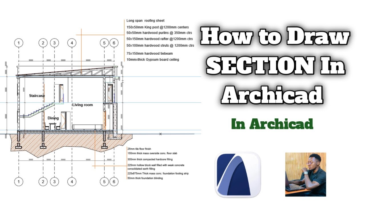 How to draw complete SECTION in Archicad