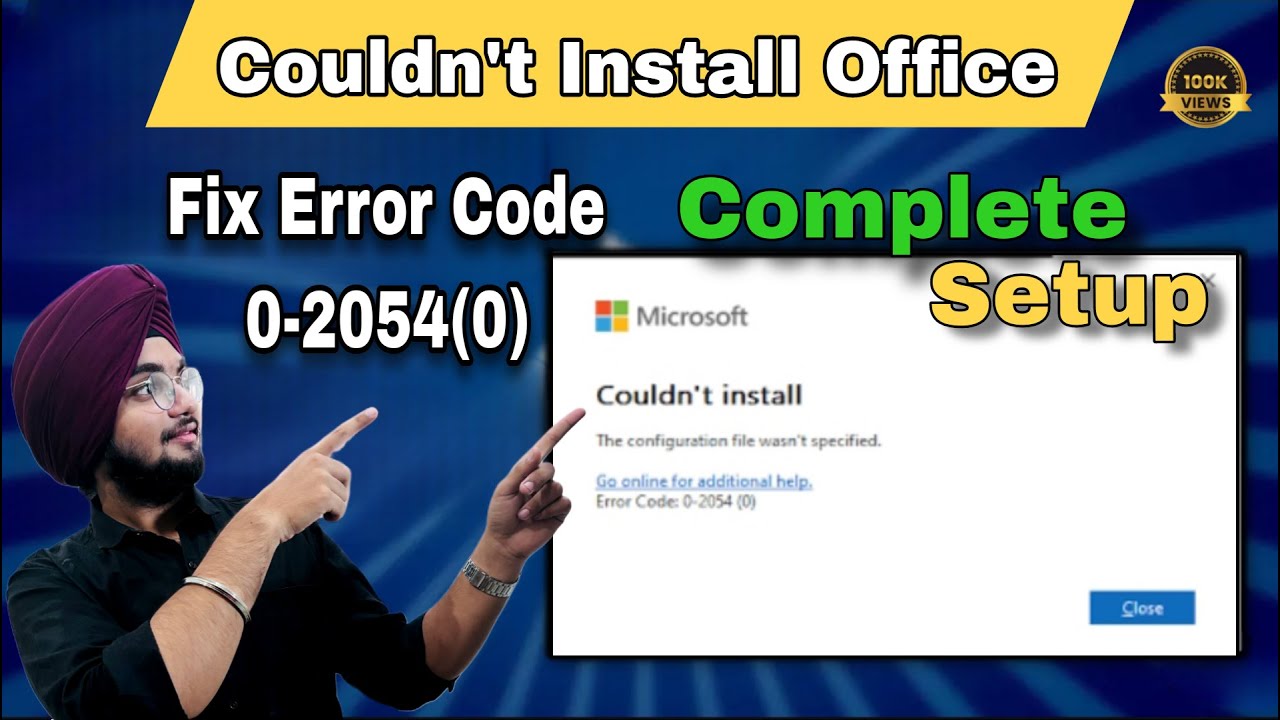 Fix Microsoft Office Couldn't Install | Error Code 0-2054(0) | Watch How I Fixed It✅