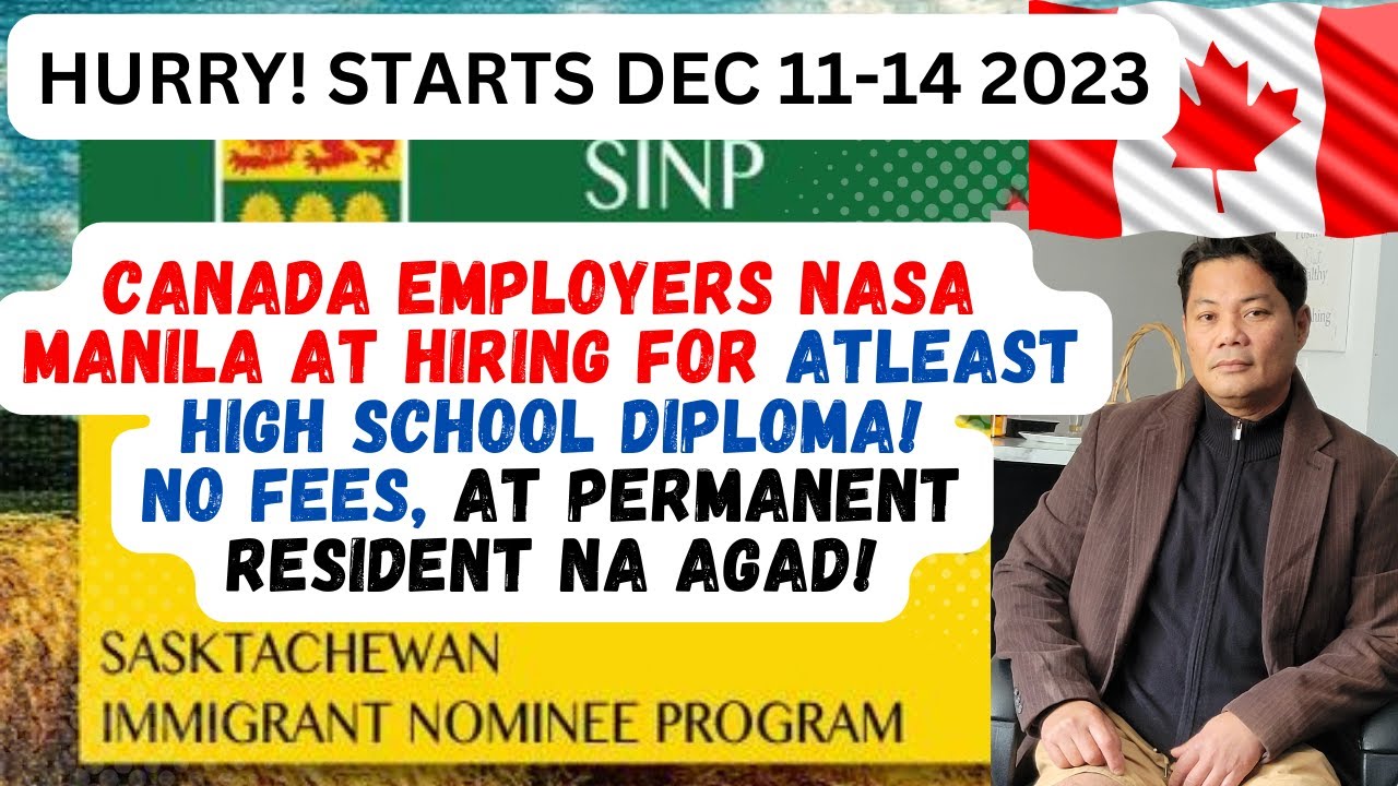 CANADIAN EMPLOYERS NASA MANILA PARA SA JOB INTERVIEW | NO PLACEMENT FEE, PERMANENT RESIDENT AGAD
