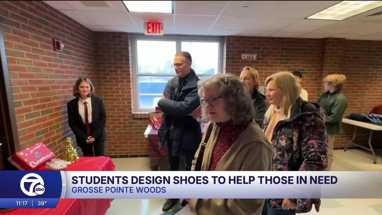 Grosse Pointe North students design shoes to help community through semester-long project