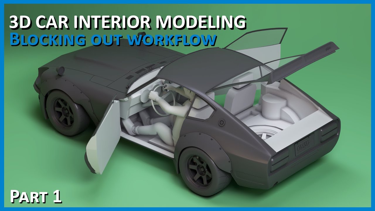 3D-моделирование салона автомобиля — блокировка интерьера