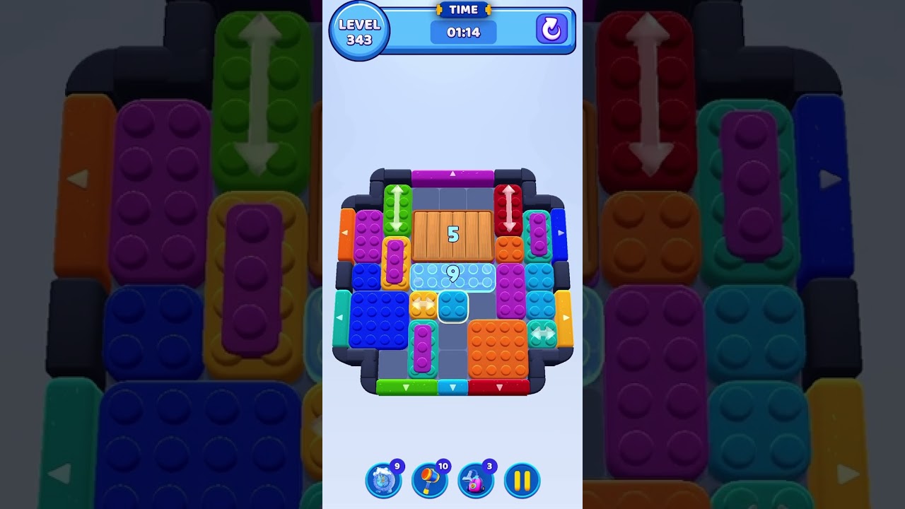 Color Block Jam Level 343 Solution Walkthrough#colorblockjam #gaming #games #colorblockjamgame #game