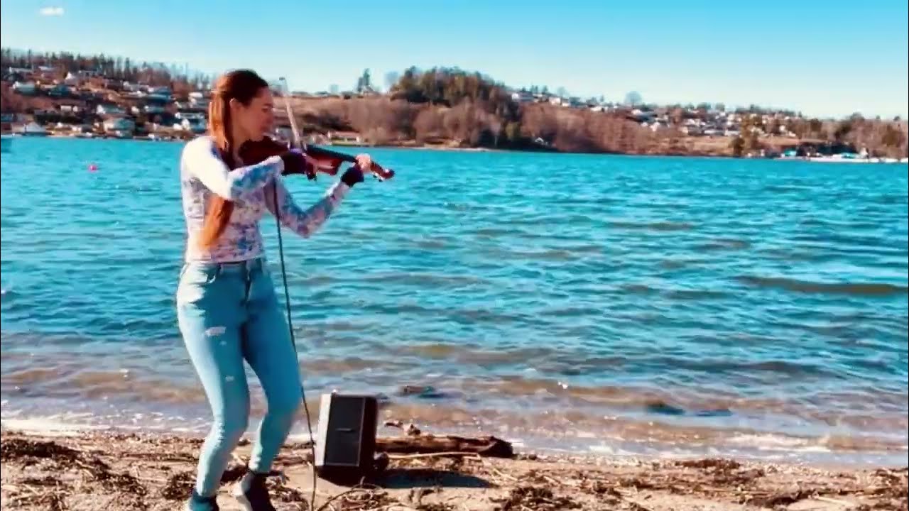 Empire State of Mind - Alicia Keys - Kirsti Hille 🎻- Violin Cover - Relaxing with Waves of the Sea