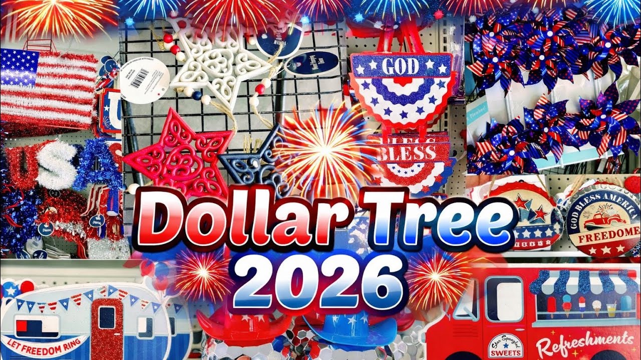 ✨ НЕВЕРОЯТНЫЙ декор ко Дню независимости США от Dollar Tree 2026 🇺🇸 #dollartree