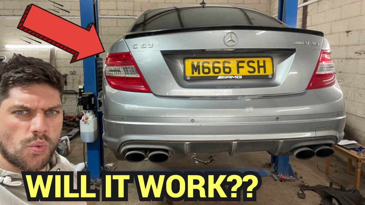 FIXING MY SALVAGE MERCEDES C63!! HOW TO CHANGE GEARBOX OIL!