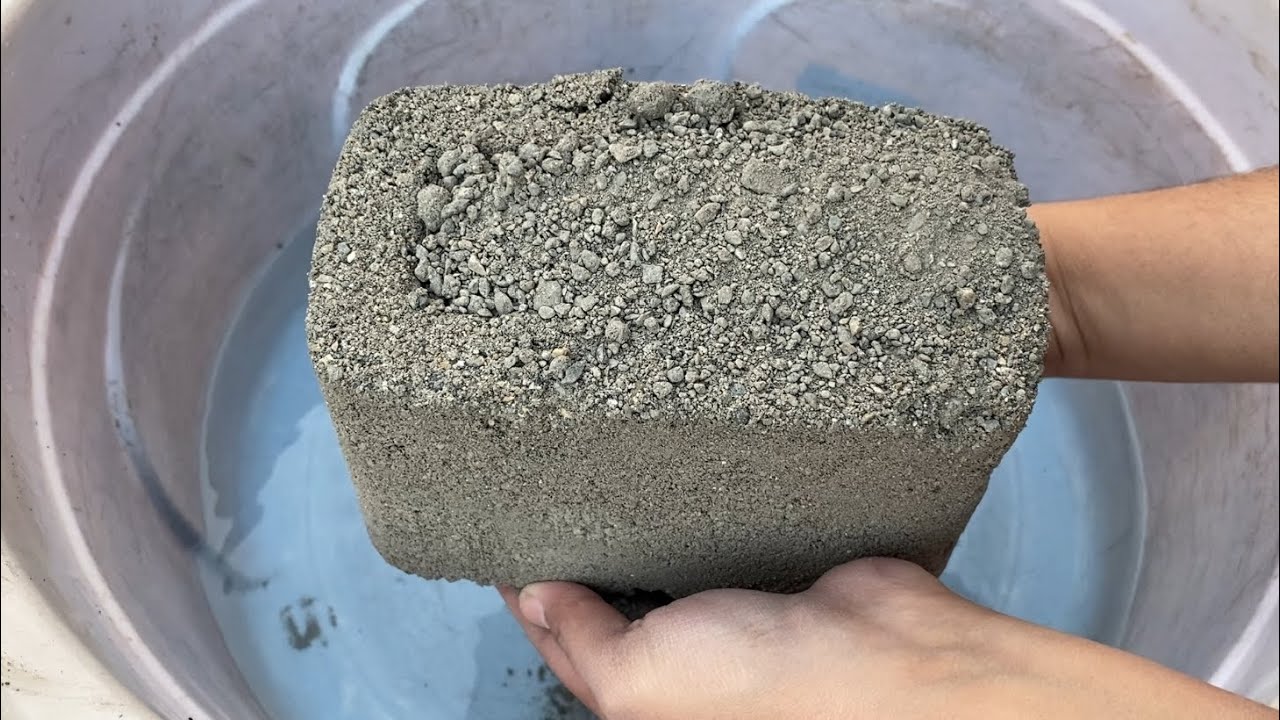 New damp stoney cement sand water & dipping crumbling 💦💦💦💦#asmr #relax #subscribe💕💓