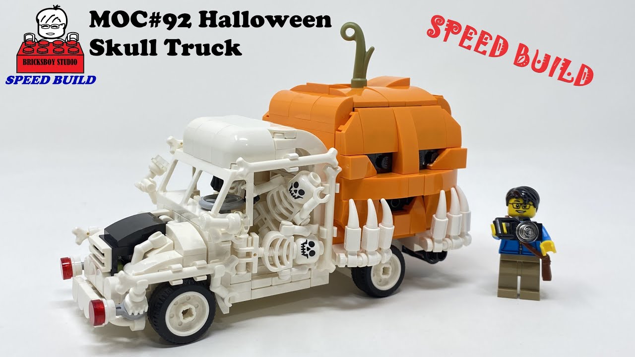 LEGO MOC#92 Halloween Skull Truck Speed Build and Review