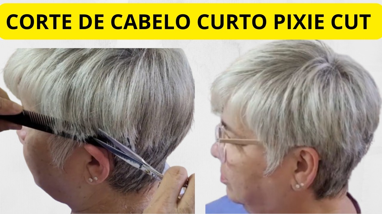 como fazer corte de cabelo curto feminino PIXIE CUT passo a passo