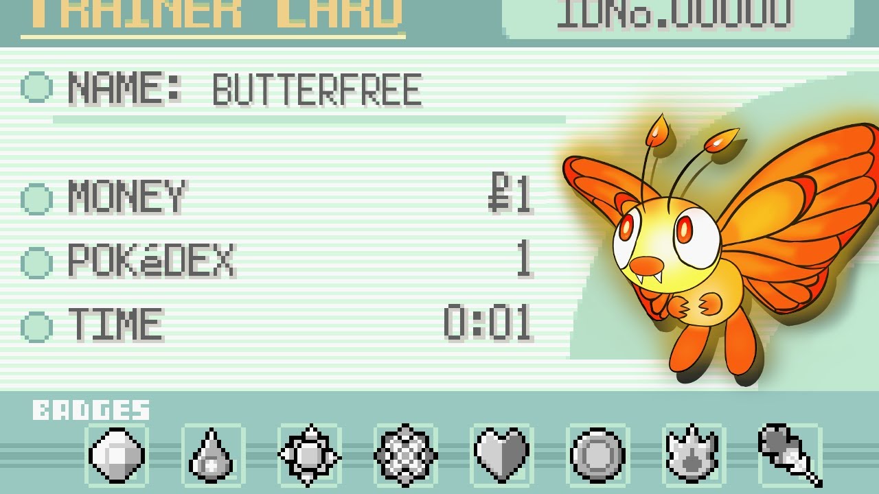 FireRed Butterfree Collects ALL the Badges