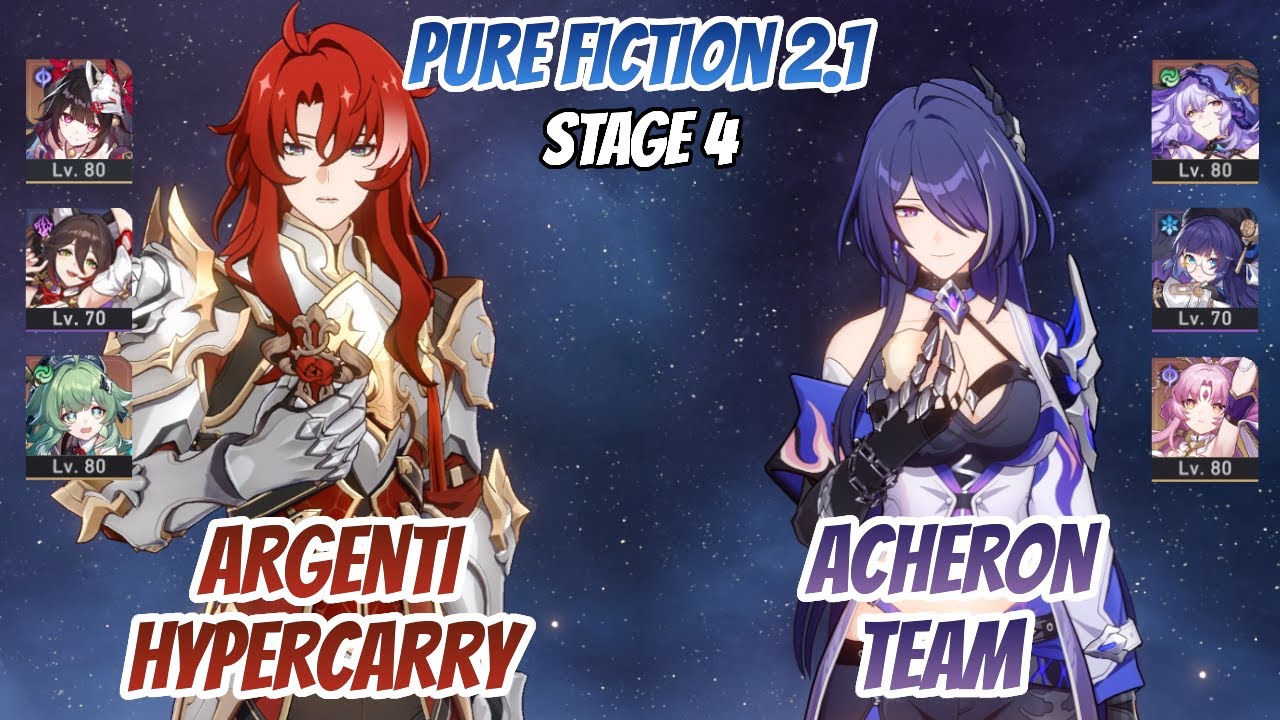 Argenti Hypercarry & Acheron x Black Swan Pure Fiction Stage 4 (3 Stars) | Honkai Star Rail