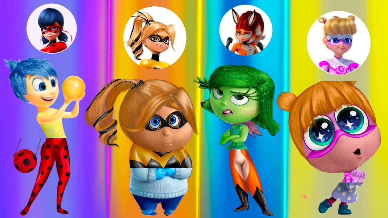 Amazing! Inside Out in Miraculous: See the Incredible Transformation |Inside Out Emotions as Ladybug