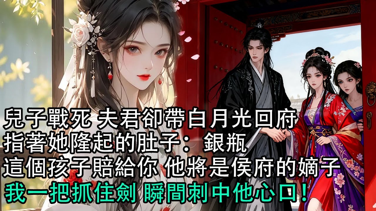 【一口氣看完】兒子戰死 夫君卻帶白月光回府，指著她隆起的肚子：銀瓶，這個孩子賠給你 他將是侯府的嫡子，我一把抓住劍 瞬間刺中他心口！