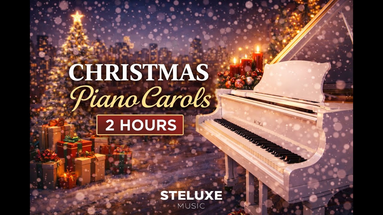 🎄 Christmas Piano Carols – 2 Hours | Cozy Holiday Piano Music 🎹