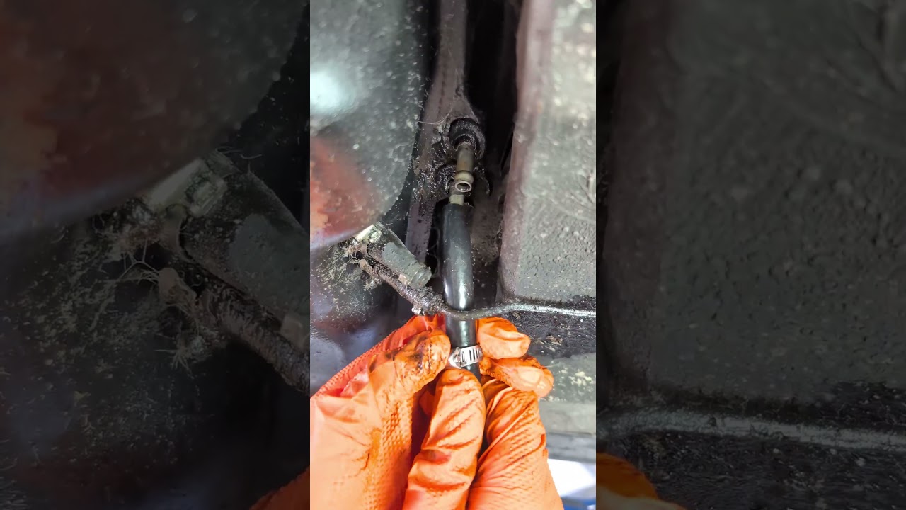 Fast fuel line repair on an old luxury BMW 