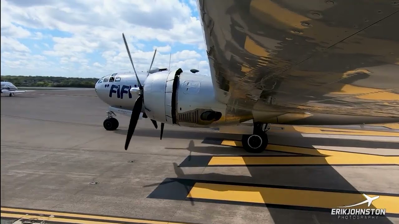 B-29 FIFI Taxi & Engine Run Up