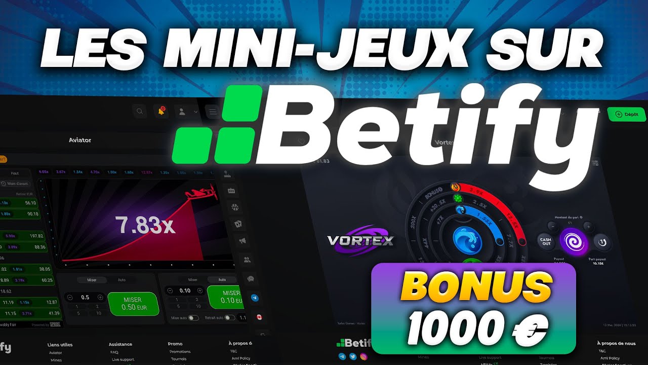 Les mini-jeux d'argent sur Betify Casino ( Vortex , Aviator ... )