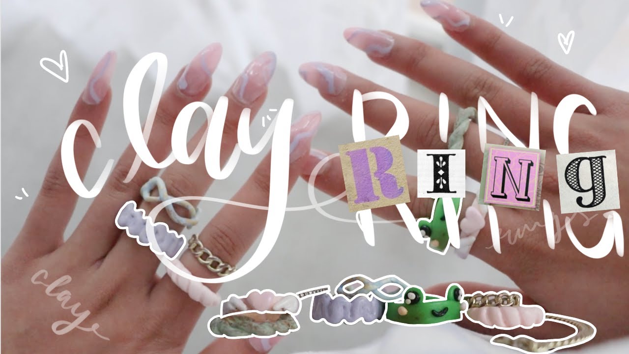 making pinterest/tiktok clay rings for $3 | gabrielle teo