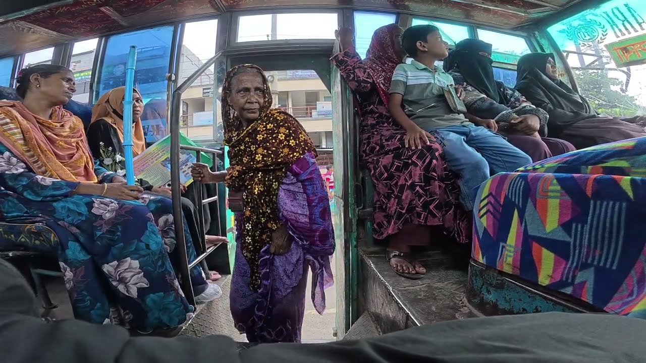 Chaotic Local Bus Journey | Overcrowded Public Transport in Bangladesh