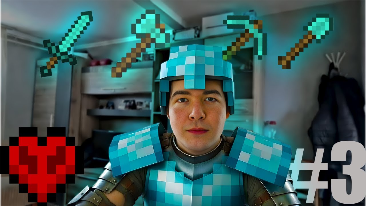 MEGSZEREZTEM A GYÉMÁNT FELSZERELÉST A MINECRAFT BEDROCKBAN | HARDCORE #3